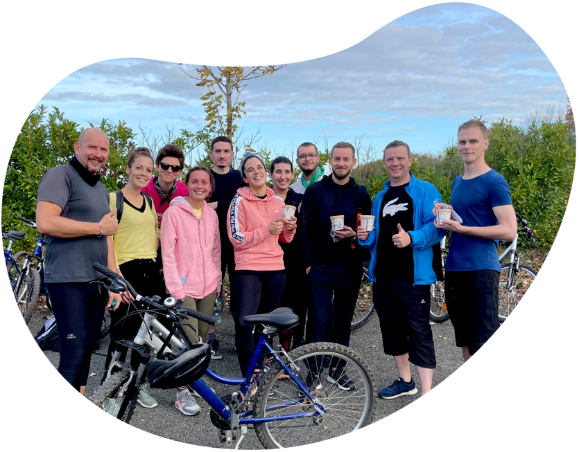 photo de l'équipe Captusite prise lors de la sortie vélo