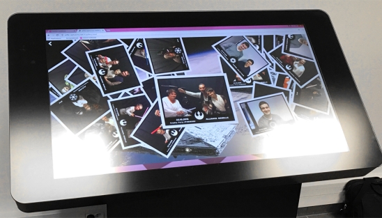 Animation photos sur table tactile