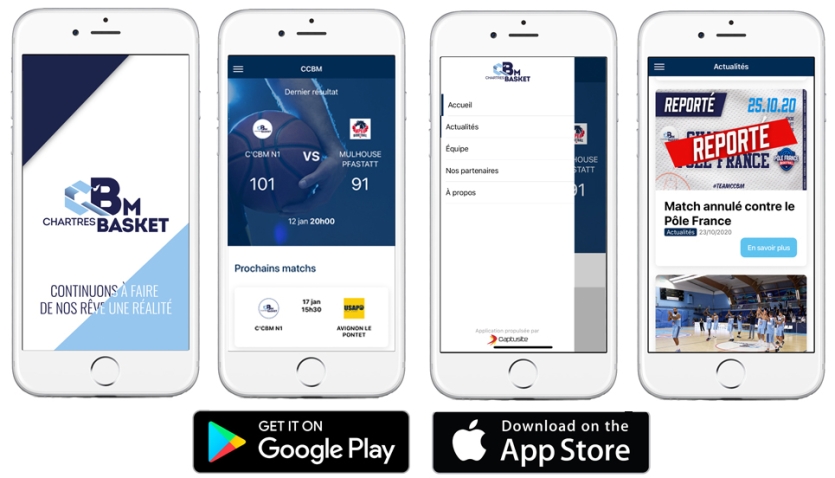 Création de l'application mobile pour le CCBM - Basket Chartres