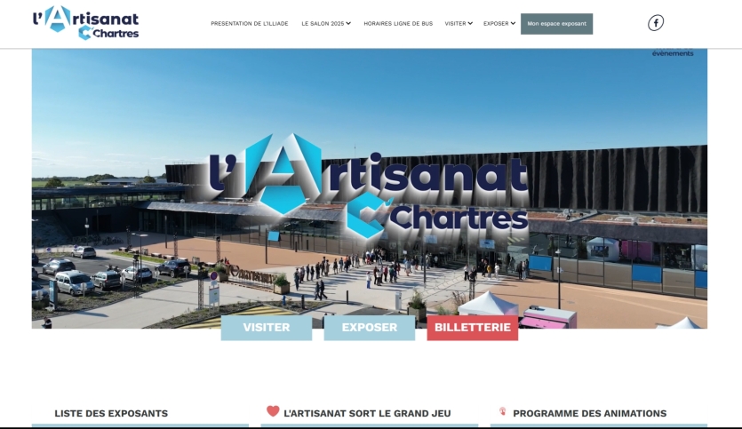 Création de la billetterie en ligne du salon de l'Artisanat C' Chartres 2025