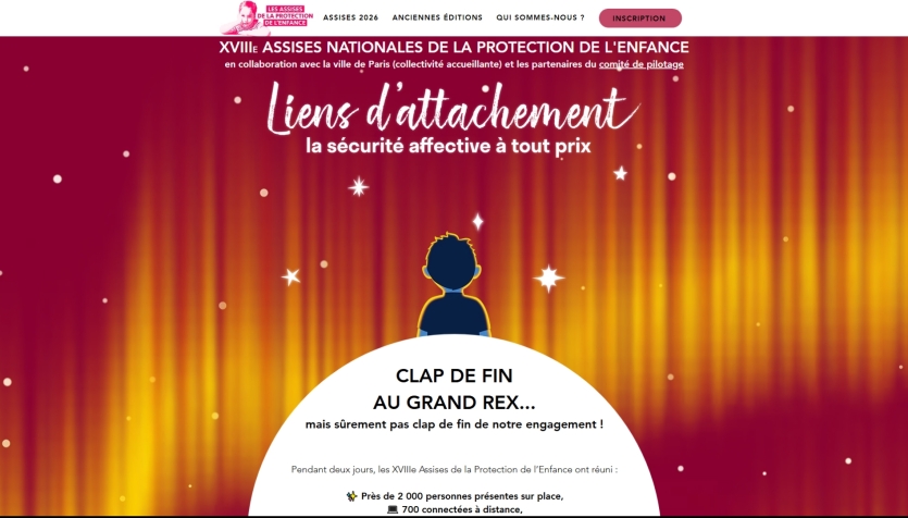 Outil d'inscription en ligne pour les Assises Nationales de la Protection de l'Enfance
