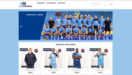 Création de la boutique en ligne du Club de Hand de Chartres
