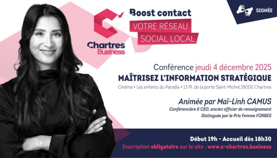 Outil d'inscription en ligne pour la soirée Boost Contact de C'Chartres Business