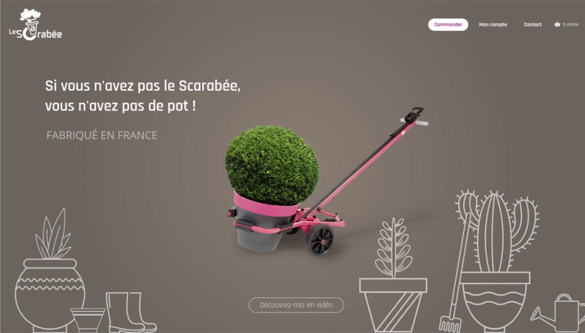 Création site E-commerce Prestashop - Scarabée Garden