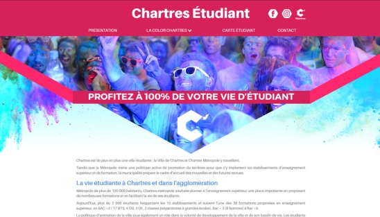 Site internet pour la COLOR CHARTRES