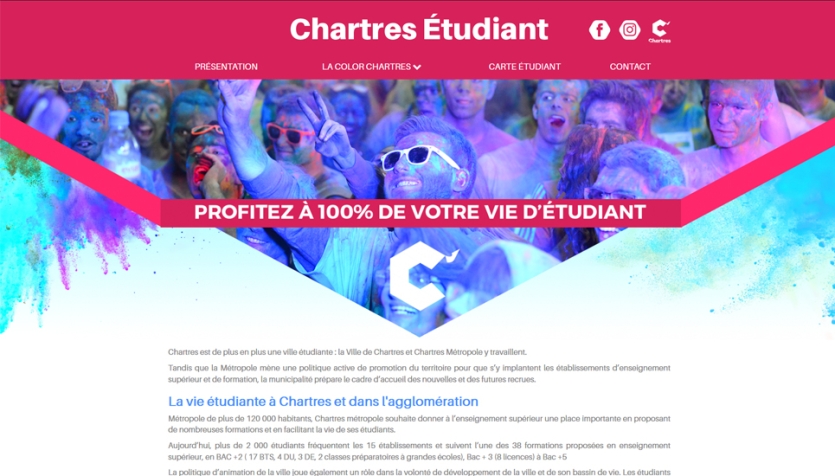 Site internet pour la COLOR CHARTRES