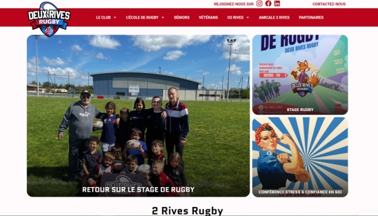 Création du nouveau site internet du Club de Rugby des Deux Rives