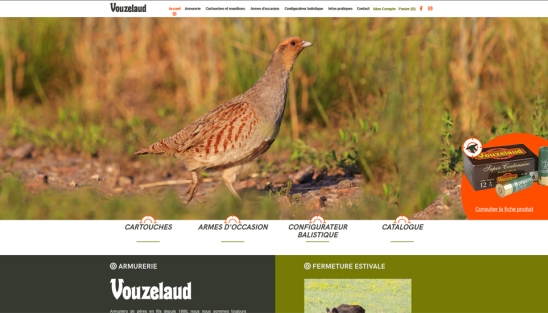 Création nouveau site E-commerce de la société Vouzelaud à Brou (28)