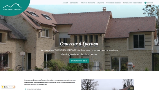 Création du nouveau site internet de la société Thévard Jérôme à Épenon (28)