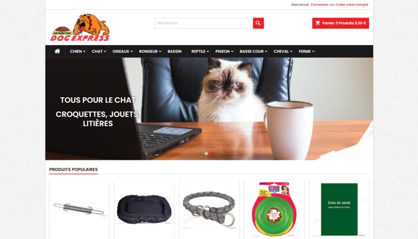 Création site E-commerce prestashop Dog Express