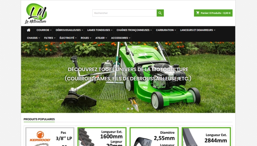 Création site E-commerce Prestashop - La Motoculture - Châteaudun