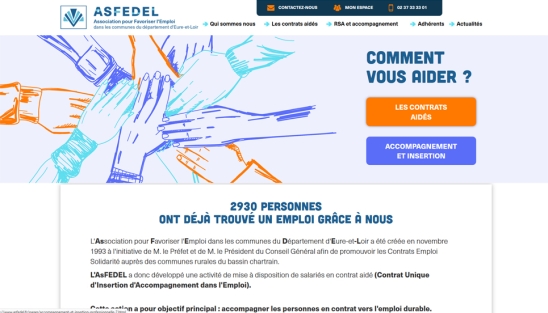 Création site internet pour l'association ASFEDEL à Chartres