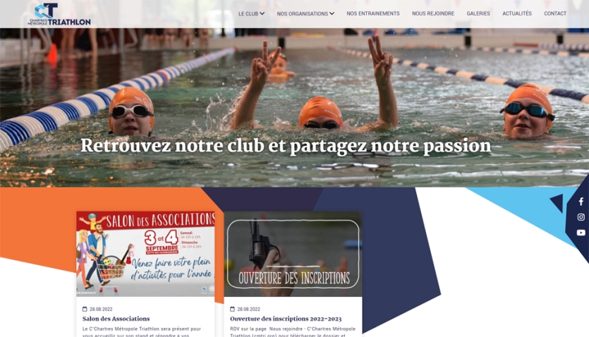 Nouveau site internet sur mesure pour le Club de Triathlon de Chartres