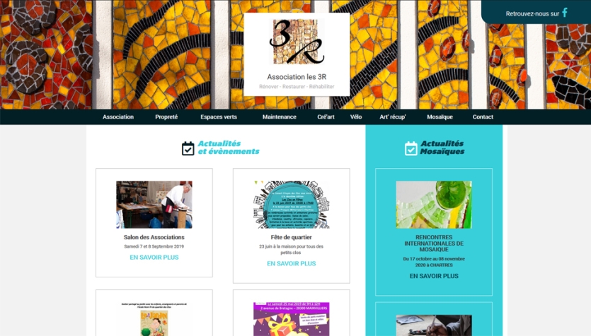 Création site internet pour l'association des 3R à Chartres