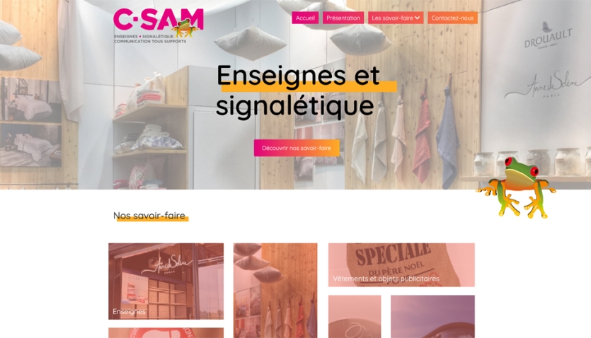 Création du site internet de la société C-Sam à Epernon (28)