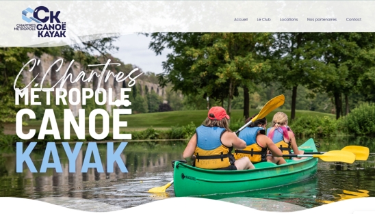Création du nouveau site internet du C' Chartres Métropole Canoë-Kayak