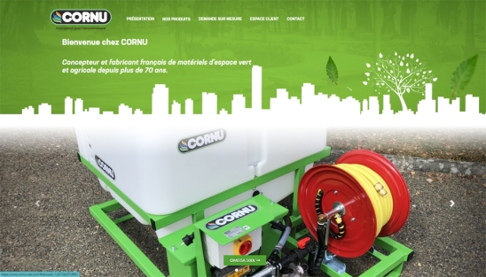 Création du site internet de la société CORNU