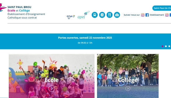 Création du site internet de l'École Saint Paul de Brou
