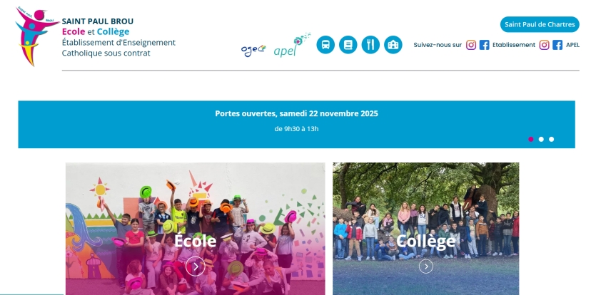Création du site internet de l'École Saint Paul de Brou