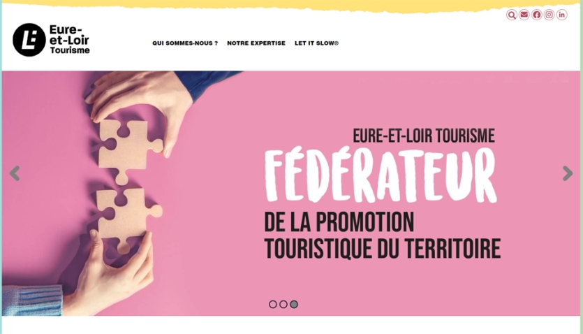 Création du nouveau site internet pour les Pros du Tourisme en Eure-et-Loir