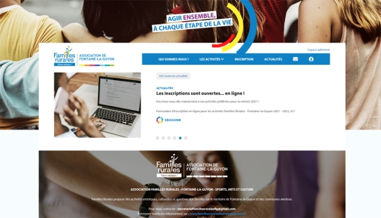 Nouveau site de l'association Familles Rurales de Fontaine-la-Guyon