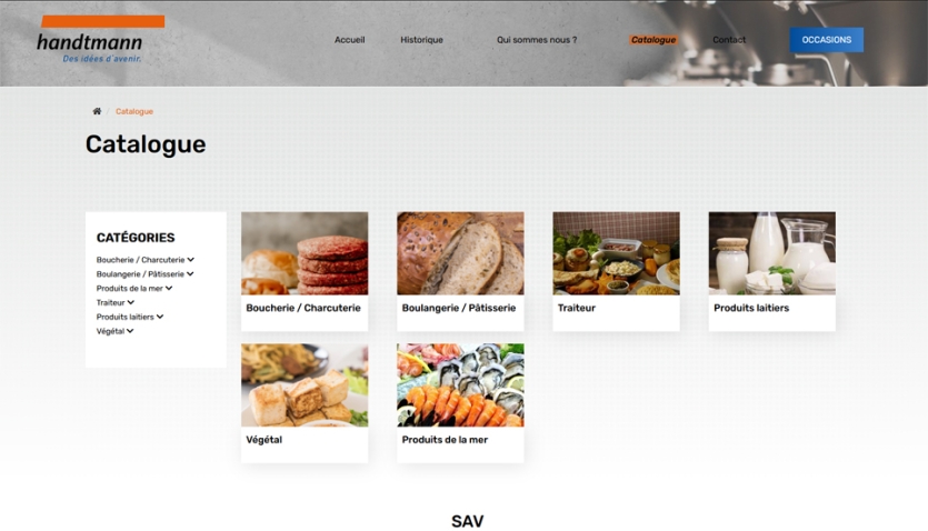 Création du site internet de la société Handtmann France