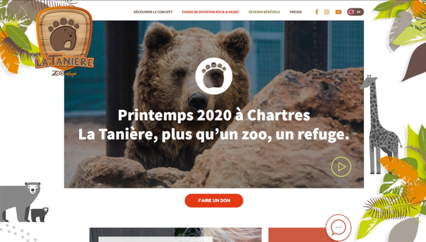 Création site Temporaire pour la Tanière - Zoo Refuge