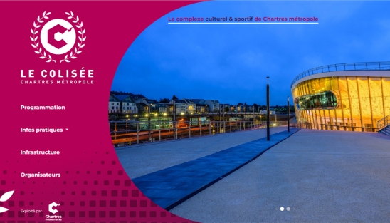 Création du nouveau site internet du Colisée de Chartres
