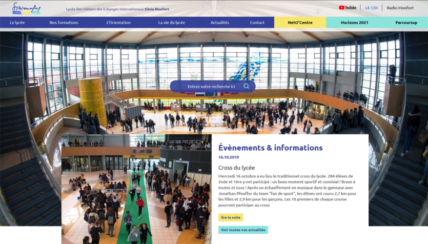 Nouveau site internet du Lycée SYLVIA MONFORT de LUISANT (28)