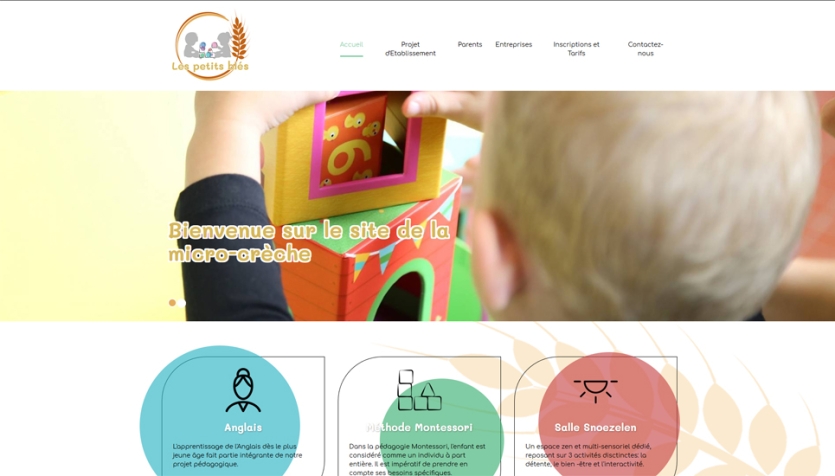 Création du site internet pour la micro-crèche "Les Petits Blés" 