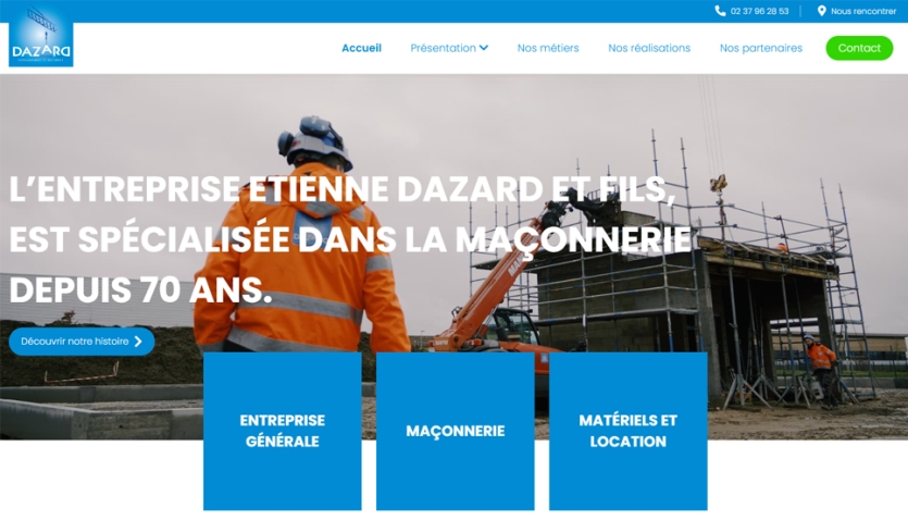 Refonte du site internet de la société DAZARD