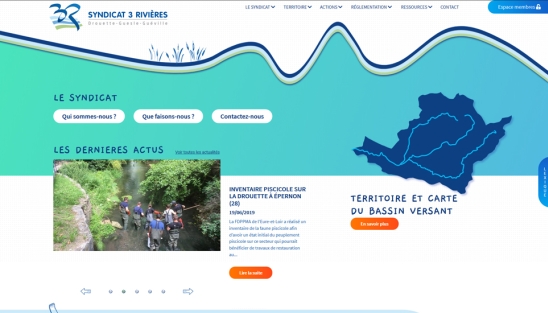 Création site internet Syndicat des 2 rivières du 28 et 78