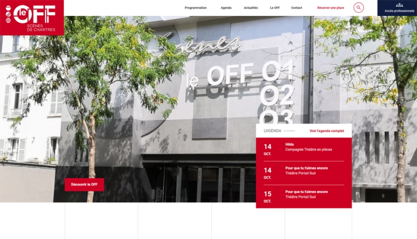 Création site internet "LE OFF" Scènes de chartres