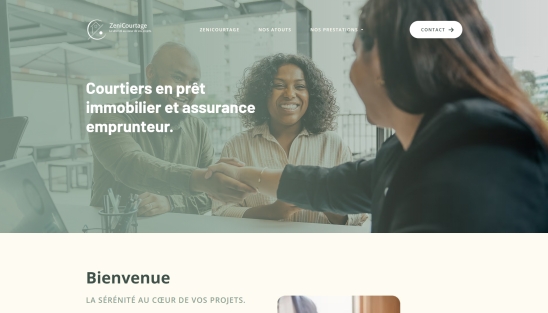 Création du site internet de l'agence ZeniCourtage à Chartres
