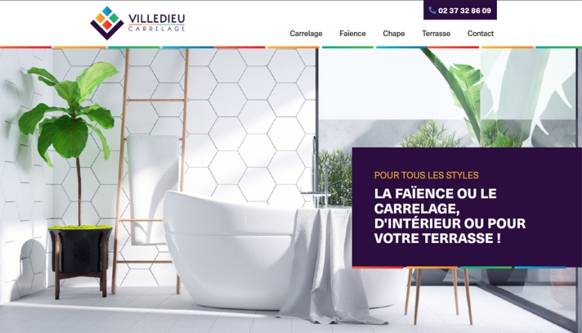 Création du nouveau site internet pour la société Carrelage Villedieu