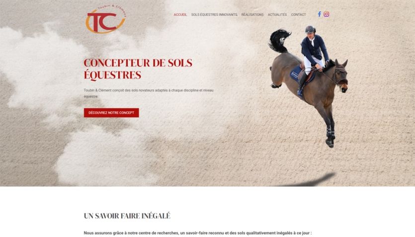 Création d'un site internet sur-mesure pour la société Toubin & Clément