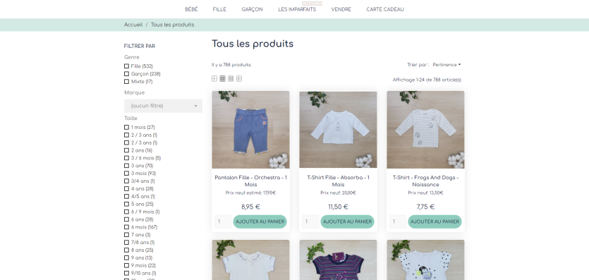 Création du site e-commerce Prestashop pour "Comme des Chiffonniers"