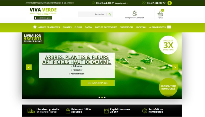 Contrat de référencement naturel pour le site VIVA VERDE