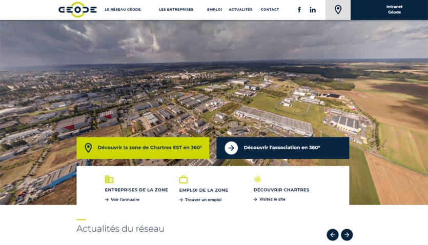 Création du site nouveau internet pour le réseau GEODE à Chartres
