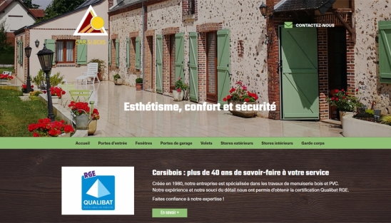 Nouveau site internet pour la société Carsibois à Brou (28)