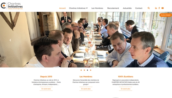 Refonte site internet du 1er Réseau d'entreprises à Chartres - Chartres Initiatives