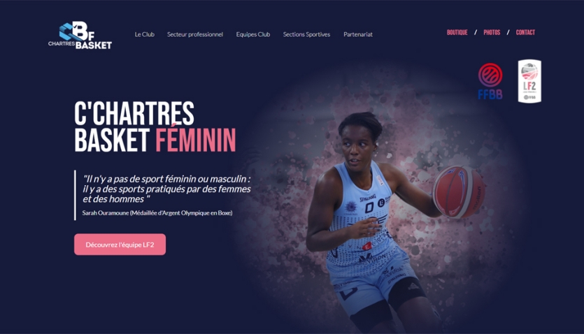 Création du nouveau site internet du C'CBF - Basket Féminin de Chartres