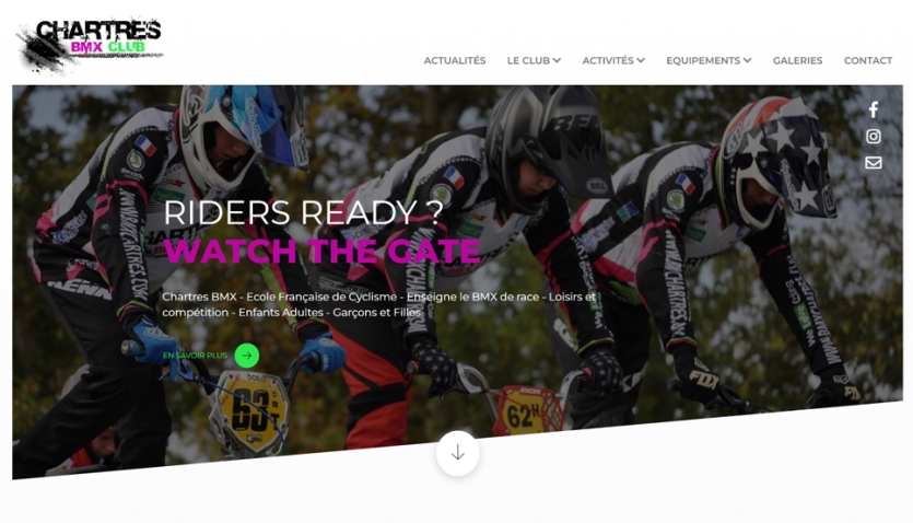 Création du nouveau site internet du Club de BMX de Chartres