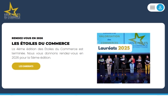 Outils d'inscription en ligne pour la soirée des Étoiles du Commerce de Chartres