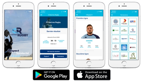 Création de l'application mobile pour le C'CR - Rugby Chartres