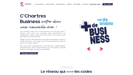 Refonte graphique du site de l'association C'Chartres Business