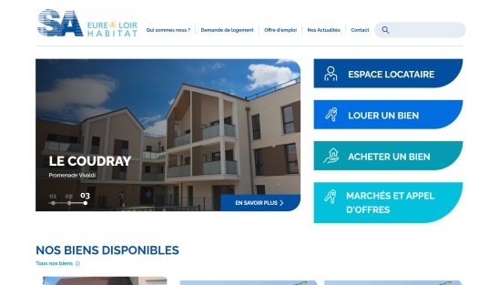 Refonte du site internet Eure-et-Loir Habitat