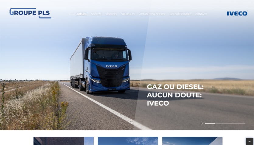 Refonte graphique du site IVECO Groupe PLS