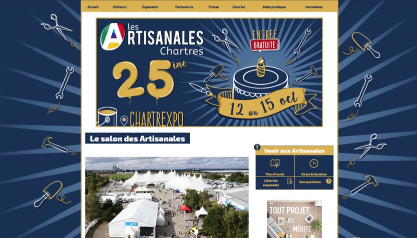 Refonte graphique du site des Artisanales de Chartres 2018