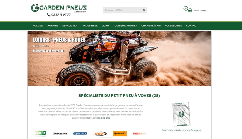 Refonte graphique du site Garden Pneus